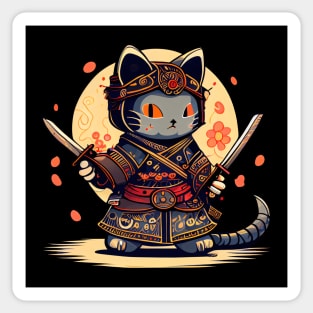 Samurai Kitty Cat Sticker